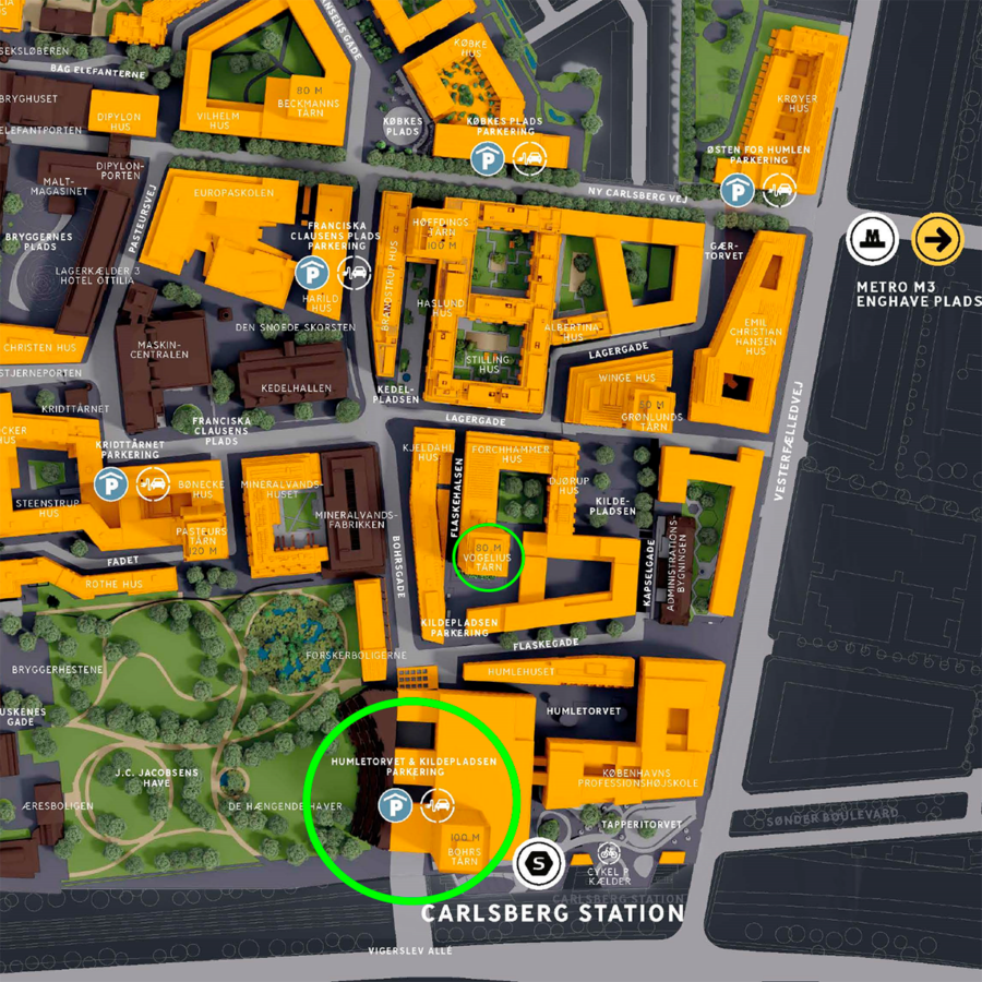 Carlsberg Byen kort parkering